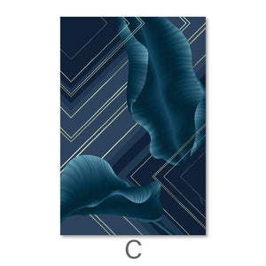 Elegant Waves Canvas Art C / 40 x 50cm / No Board - Canvas Print Only Clock Canvas