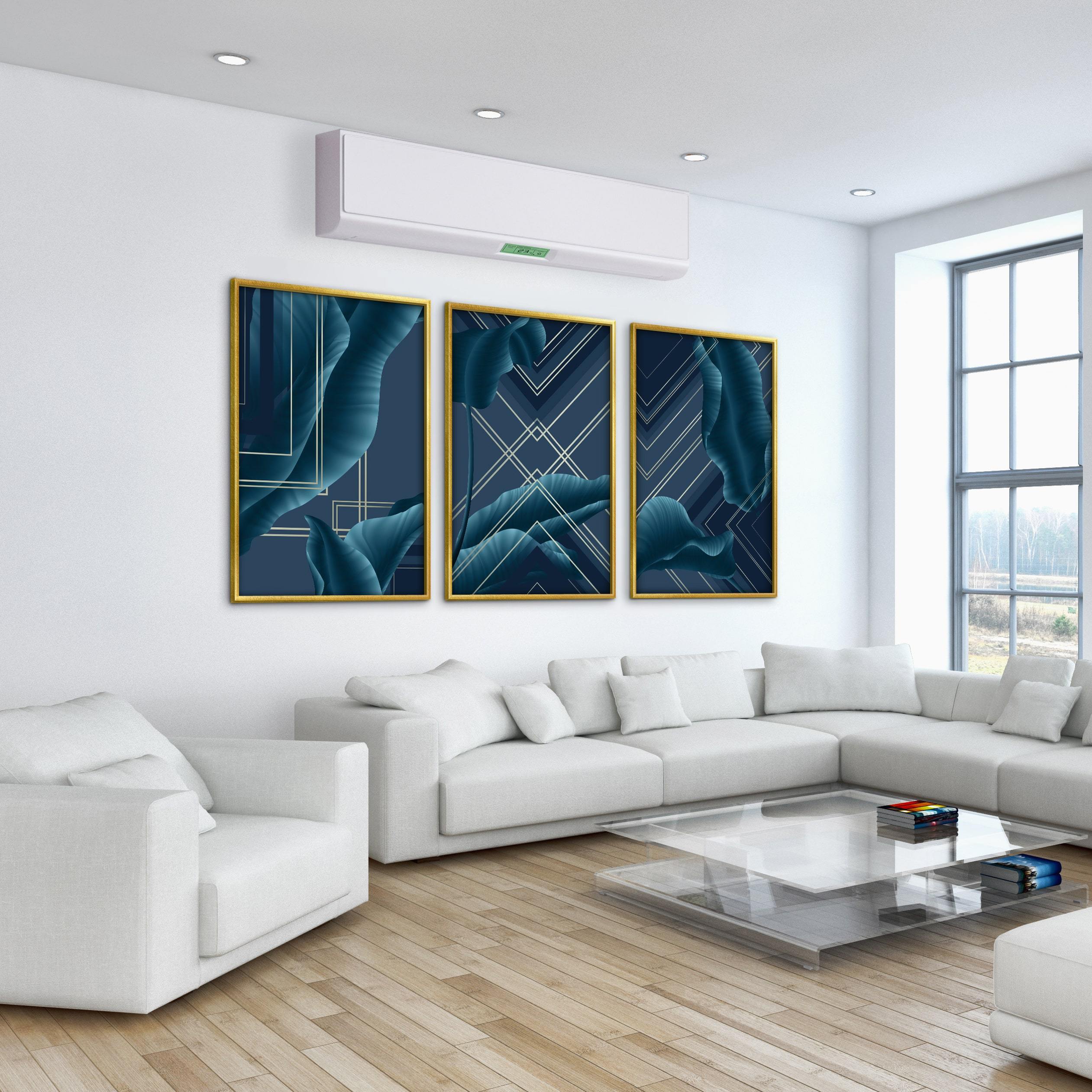 Elegant Waves Canvas Art Clock Canvas