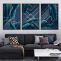 Elegant Waves Canvas Art Clock Canvas