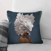 Elegant Woman A Cushion Cushion Cushion Square Clock Canvas