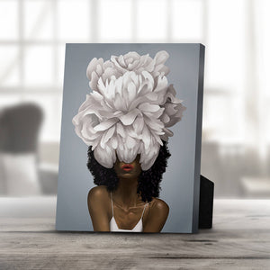 Elegant Woman B Desktop Canvas Desktop Canvas 20 x 25cm Clock Canvas