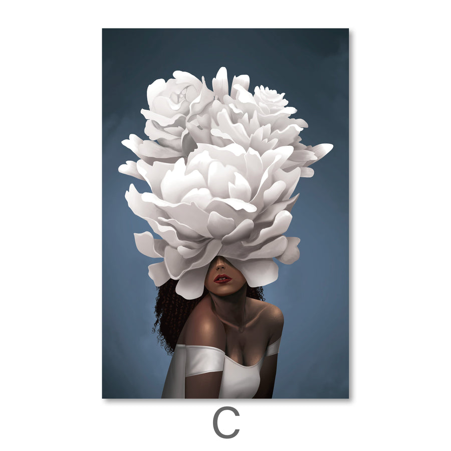 Elegant Woman Canvas Art C / 40 x 60cm / Unframed Canvas Print Clock Canvas