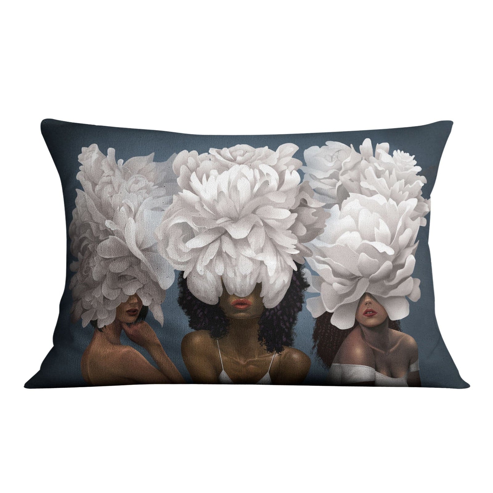 Elegant Woman Cushion Cushion 48 x 33cm Clock Canvas