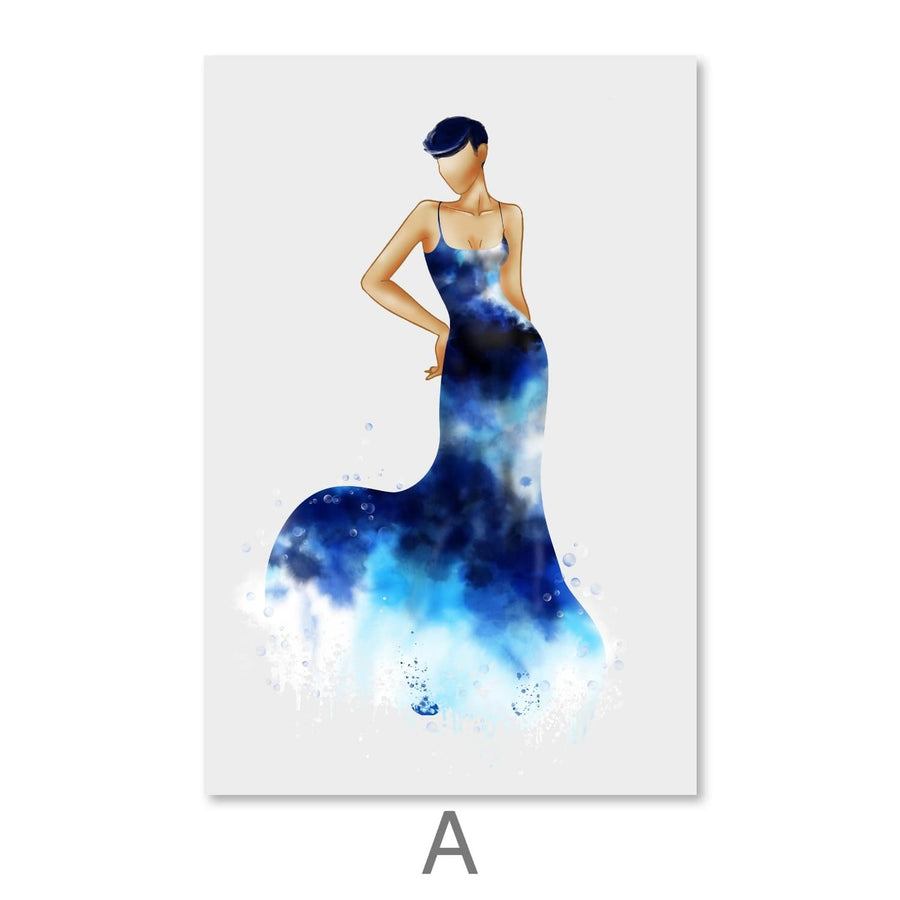 Elemental Woman Canvas Art A / 30 x 45cm / Unframed Canvas Print Clock Canvas