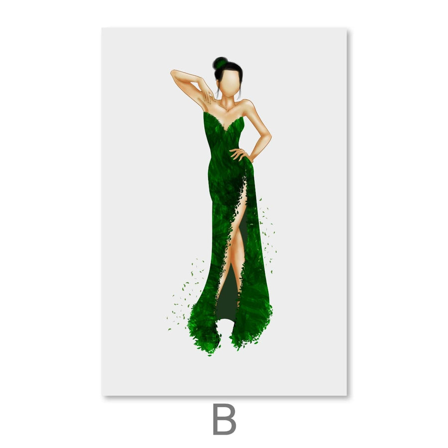 Elemental Woman Canvas Art B / 30 x 45cm / Unframed Canvas Print Clock Canvas