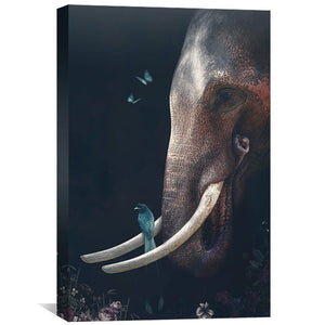 Elephant 2 Canvas Art Clock Canvas