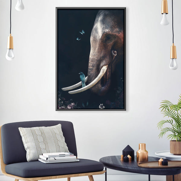 Elephant 2 Canvas Art 30 x 45cm / Unframed Canvas Print Clock Canvas