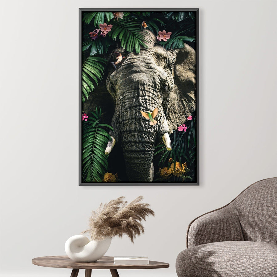 Elephant 5 Canvas Art 30 x 45cm / Unframed Canvas Print Clock Canvas