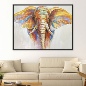 Elephant Beauty Oil Painting Oil 45 x 30cm / Oil Painting Clock Canvas