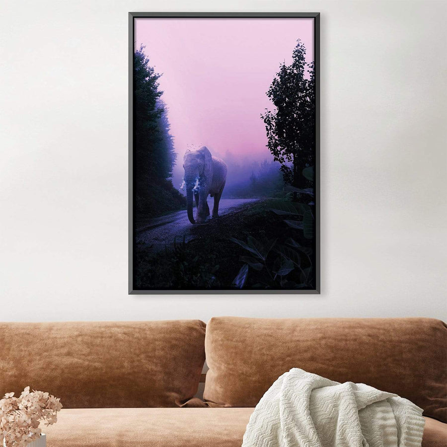 Elephant Canvas Art Clock Canvas