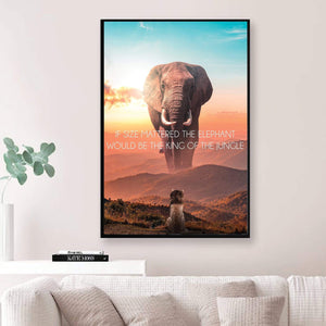 Elephant Jungle Clock Canvas