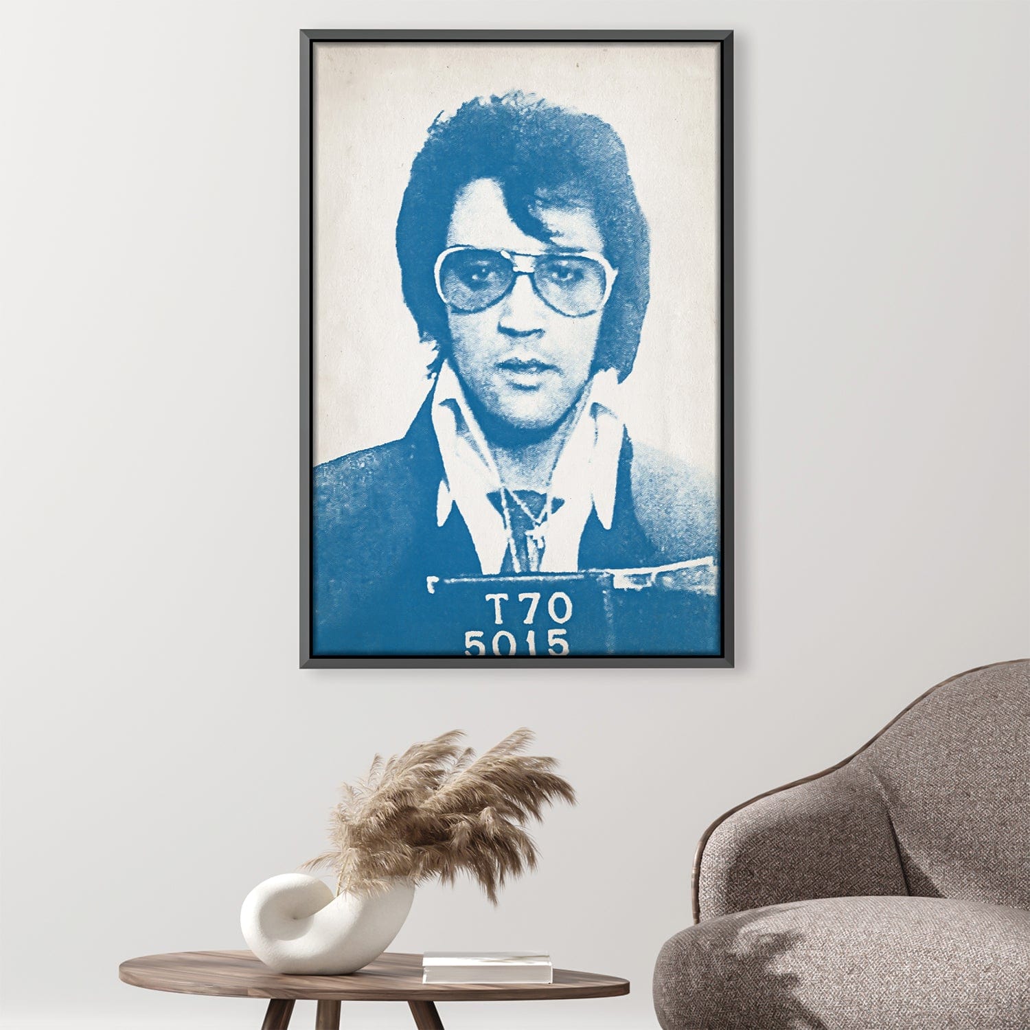 Elvis Mugshot Blue Canvas product thumbnail