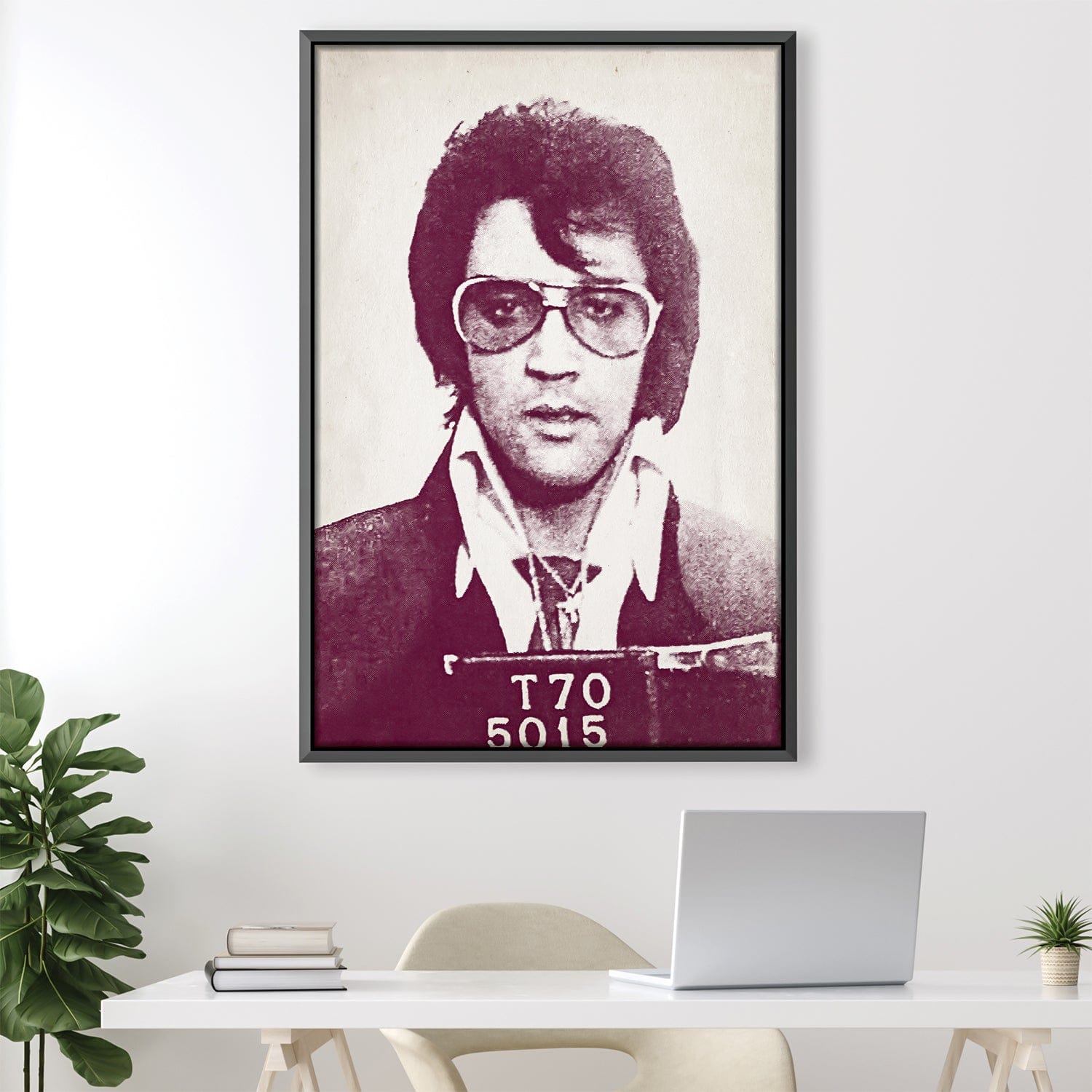 Elvis Mugshot Red Canvas product thumbnail