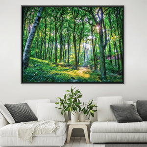 Emerald Forest Canvas Art 45 x 30cm / Unframed Canvas Print Clock Canvas