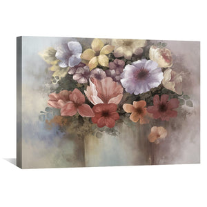 Emotional Bouquet Canvas Art Clock Canvas