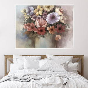 Emotional Bouquet Canvas Art Clock Canvas