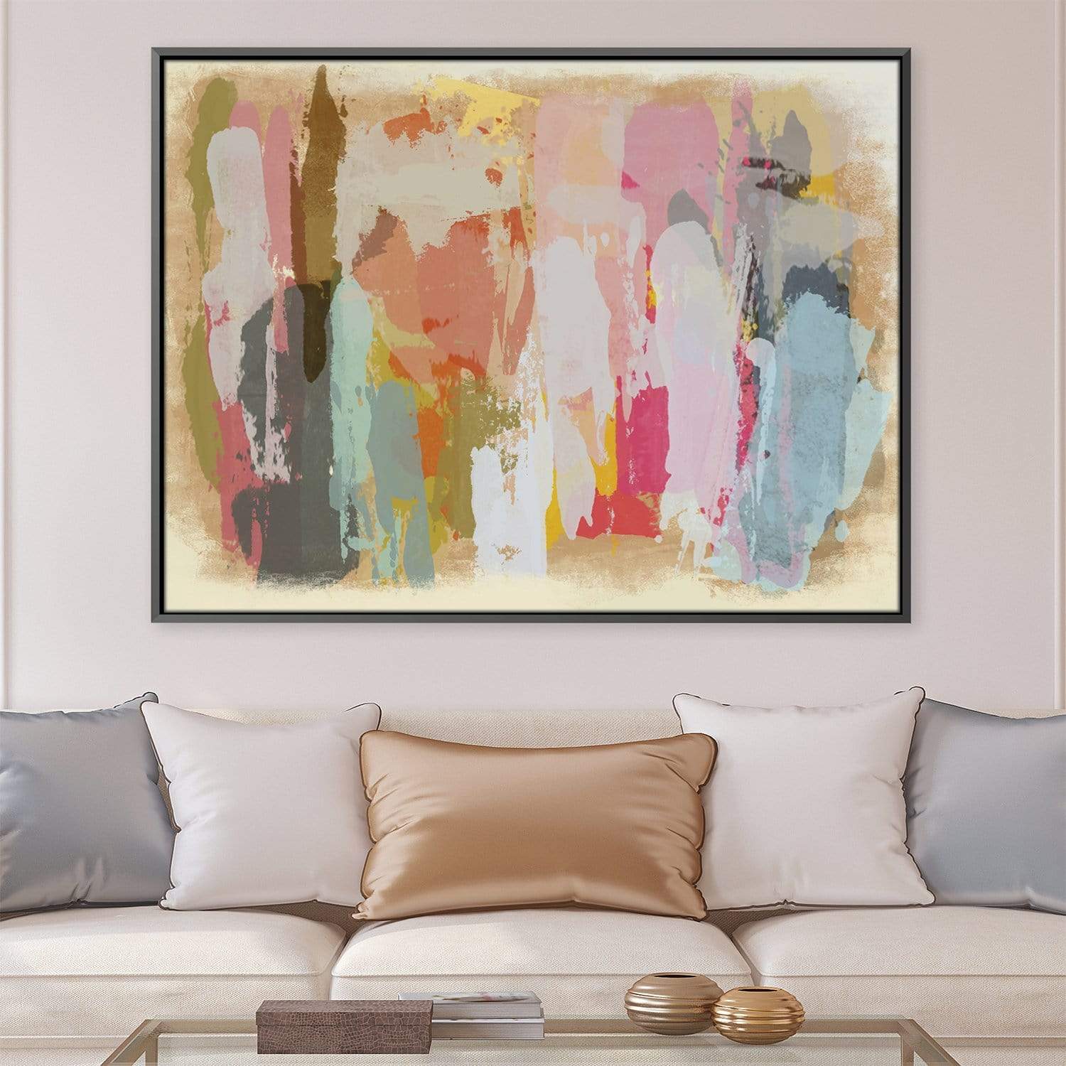 Emotions Painted Canvas Art Clock Canvas