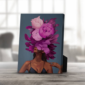 Empowered Woman C Desktop Canvas Desktop Canvas 20 x 25cm Clock Canvas