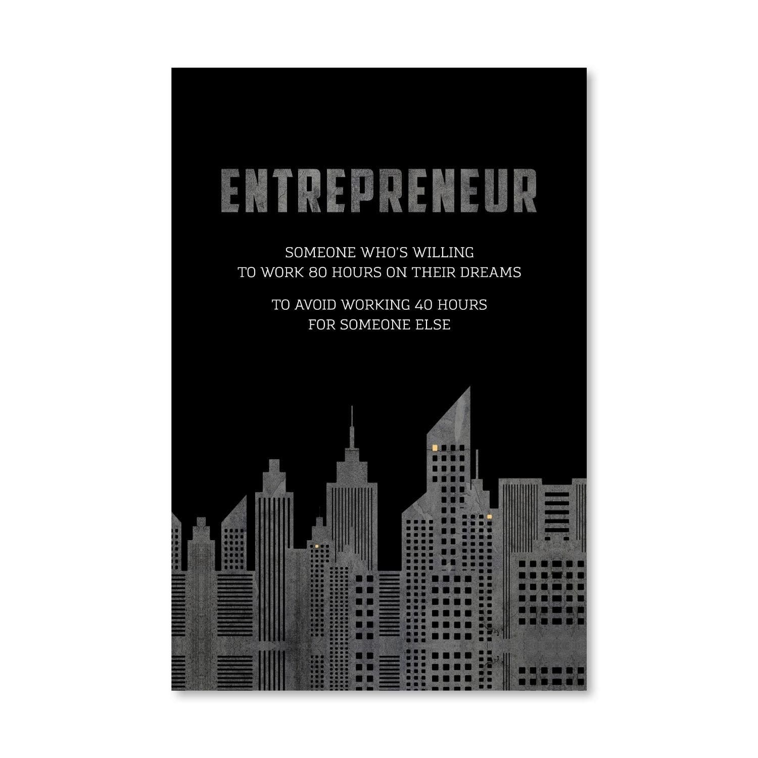 Entrepreneur Hustle Canvas Art Clock Canvas