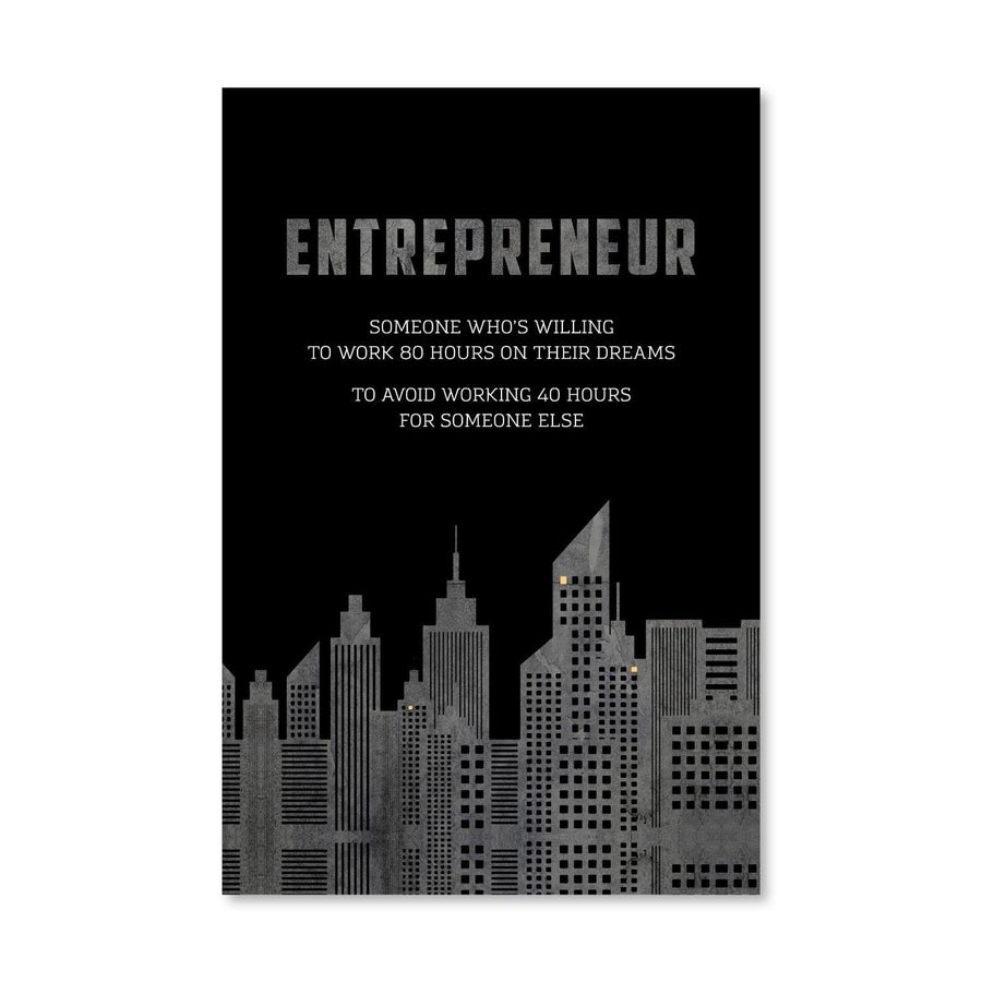Entrepreneur Hustle Canvas Art Clock Canvas