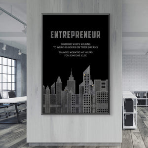Entrepreneur Hustle Clock Canvas