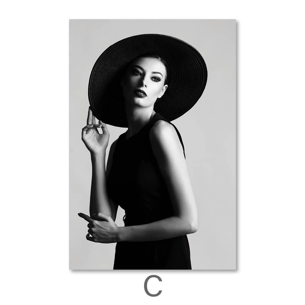 EnVogue Woman Canvas Art C / 40 x 50cm / No Board - Canvas Print Only Clock Canvas