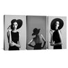 EnVogue Woman Canvas Art Set of 3 / 40 x 60cm / Unframed Canvas Print Clock Canvas