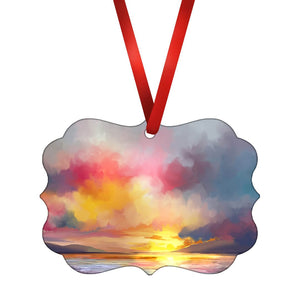 Euphoric Horizon Ornament Christmas Ornament Victorian 10.8 x 8cm Clock Canvas