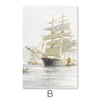 European Ship Canvas Art Clock Canvas