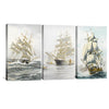 European Ship Canvas Art Clock Canvas