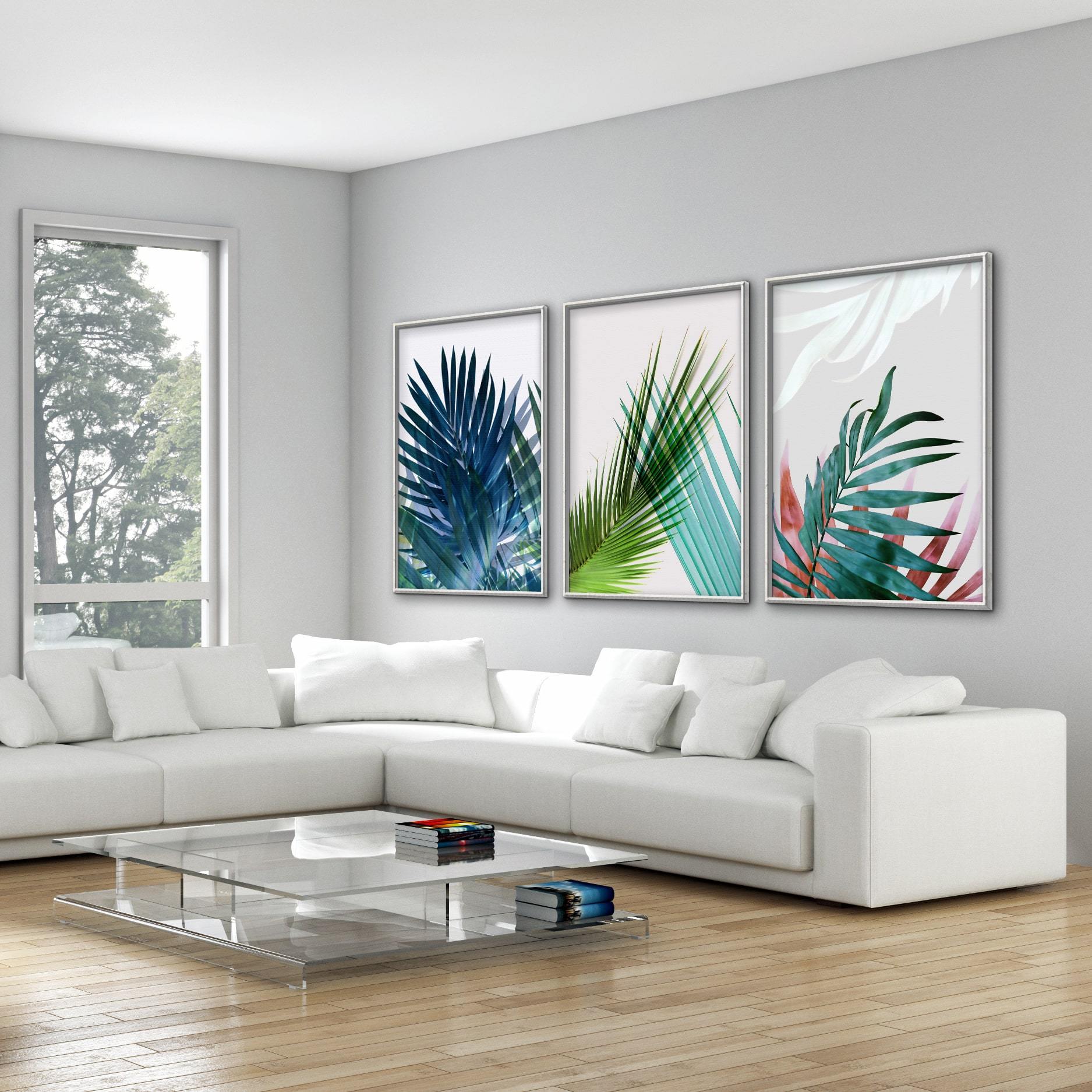 Exotic Leaves Canvas Art Clock Canvas