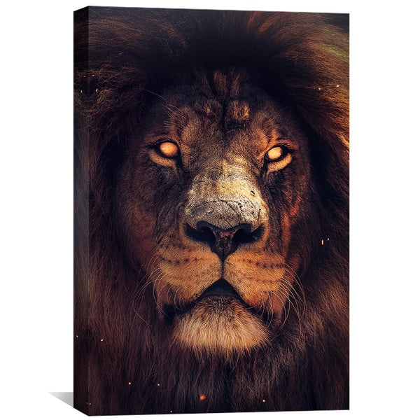 Exotic Lion Canvas Art 40 x 60cm / Unframed Canvas Print Clock Canvas