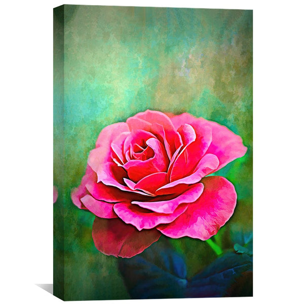 Exquisite Pink Rose Canvas Art Clock Canvas