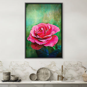 Exquisite Pink Rose Canvas Art 30 x 45cm / Unframed Canvas Print Clock Canvas