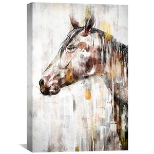 Faded Horse Canvas Art Clock Canvas