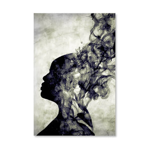 Faded Thoughts Canvas Art Clock Canvas