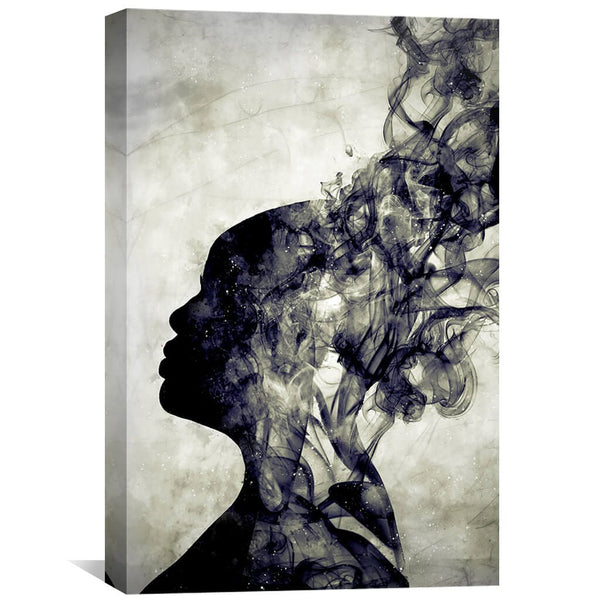 Faded Thoughts Canvas Art 30 x 45cm / Unframed Canvas Print Clock Canvas
