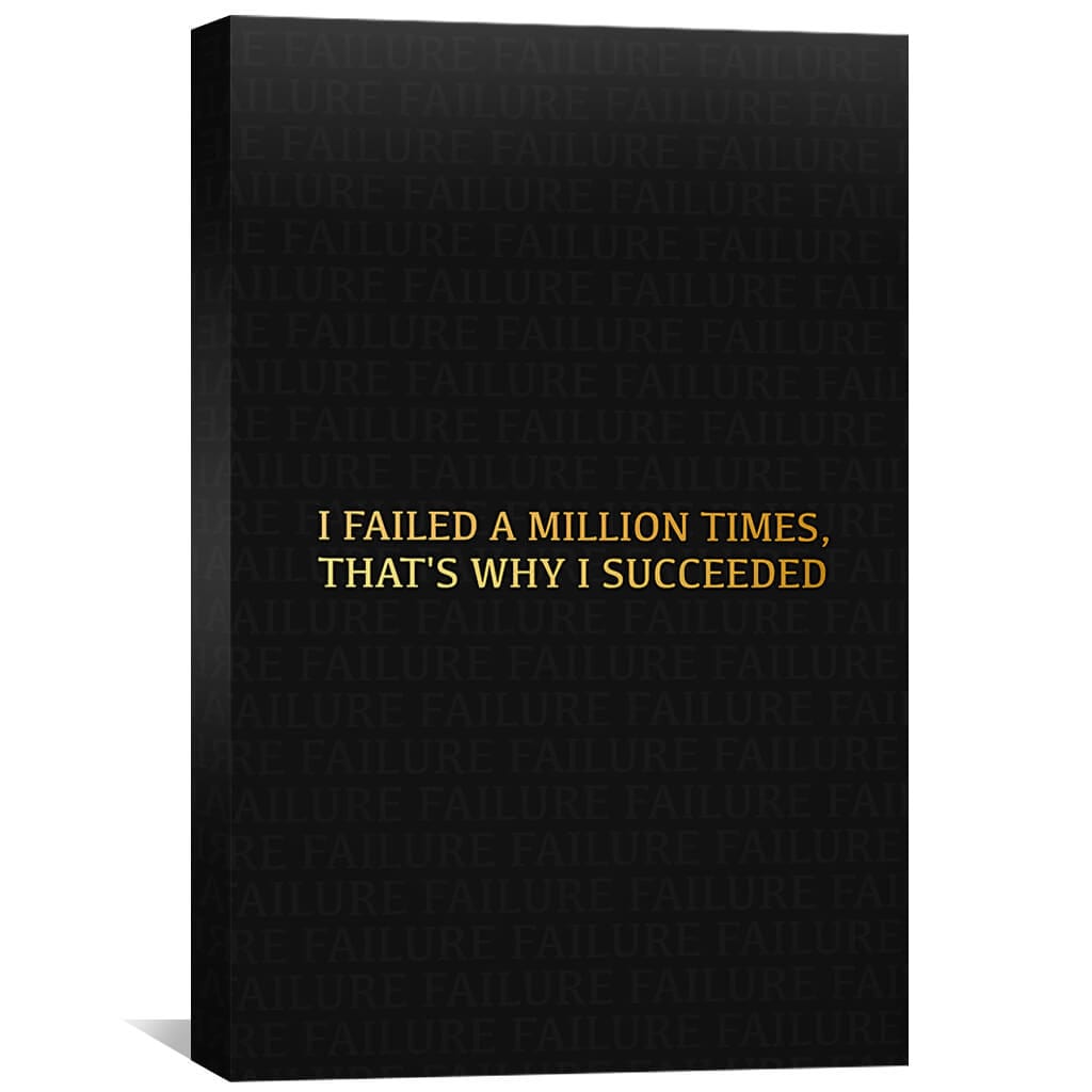 Failure Canvas Art 30 x 45cm / Standard Gallery Wrap Clock Canvas