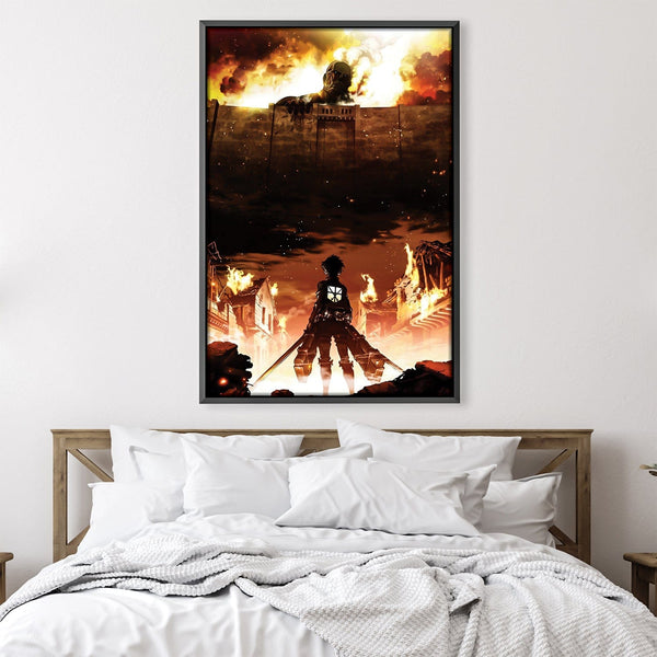 Fall of Wall Maria Canvas Art Clock Canvas