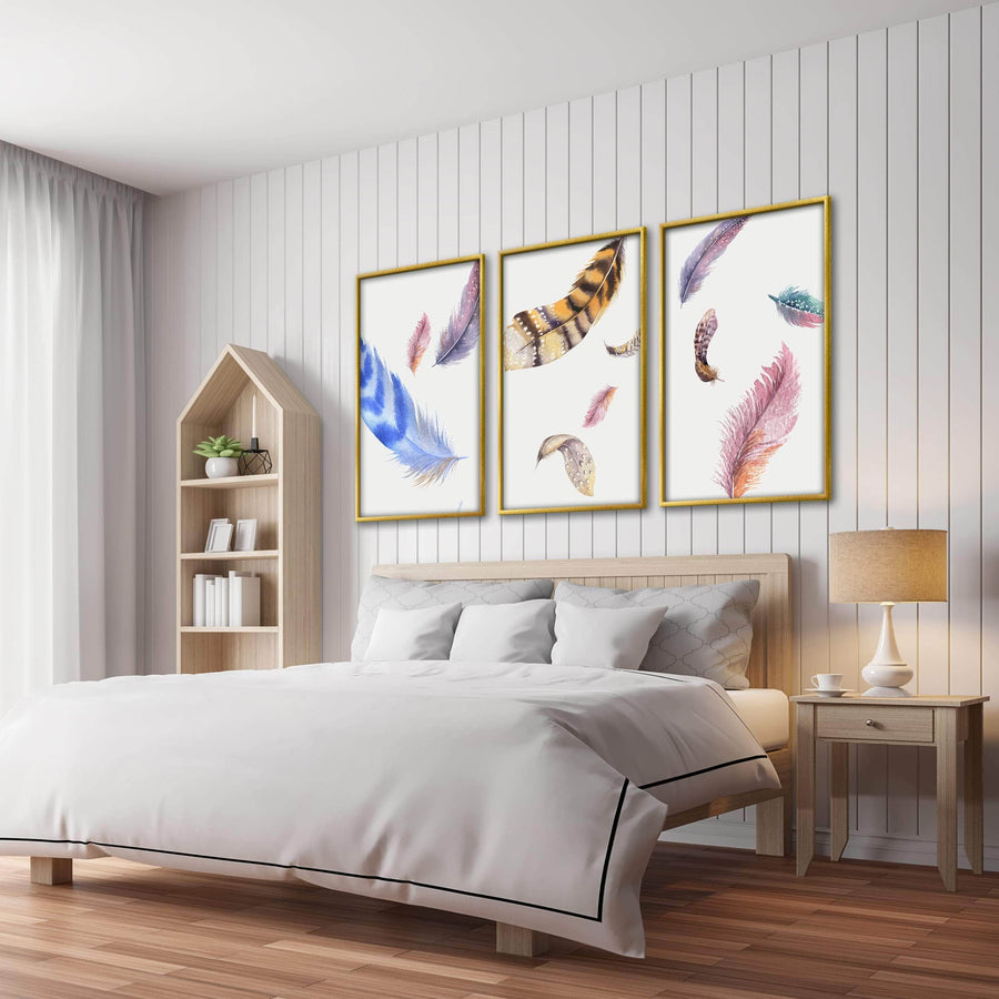 Falling Feather Canvas Art Clock Canvas