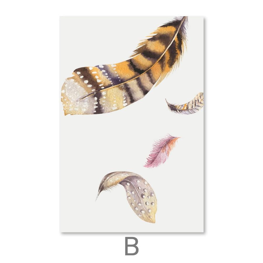 Falling Feather Canvas Art Clock Canvas