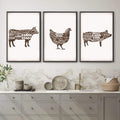 Farm Animals Canvas Art Clock Canvas