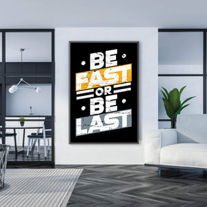 Fast or Last Clock Canvas