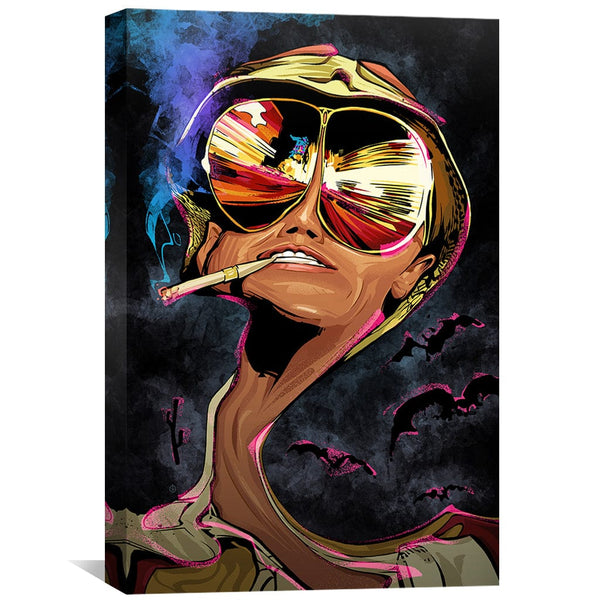 Fear and Loathing Black Canvas Art Clock Canvas