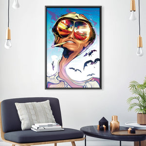 Fear and Loathing White Canvas Art 30 x 45cm / Unframed Canvas Print Clock Canvas