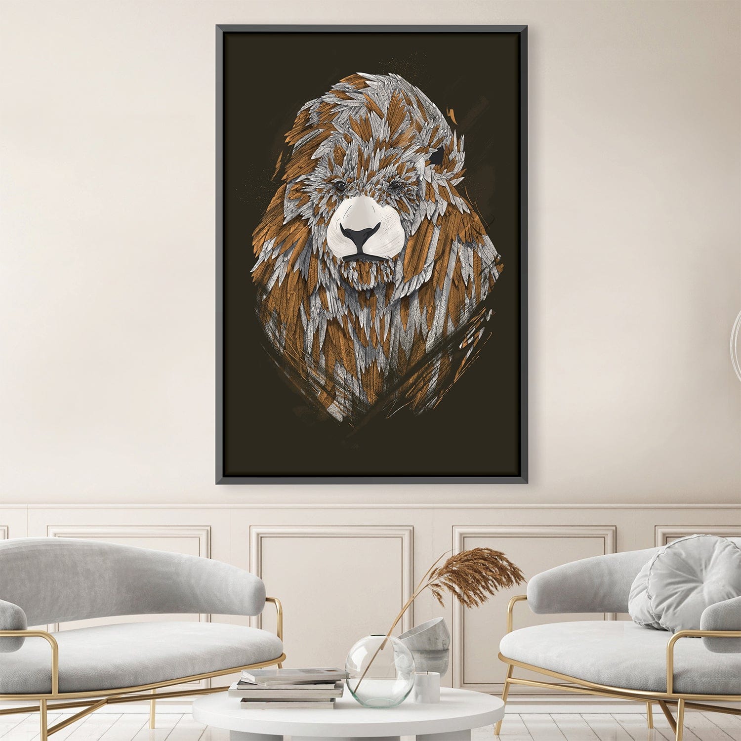 Feathered Lion Dark Canvas product thumbnail