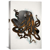 Feathered Octopus Light Canvas Art Clock Canvas