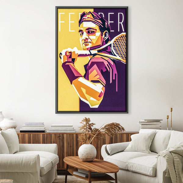 Federer Cover Canvas Art 30 x 45cm / Unframed Canvas Print Clock Canvas