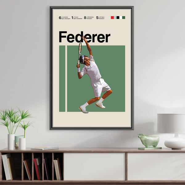 Federer Stats Canvas Art Clock Canvas