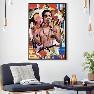 Fela Kuti Canvas Art 30 x 45cm / Unframed Canvas Print Clock Canvas